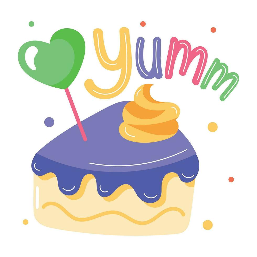 Trendy Yummy Cake vector