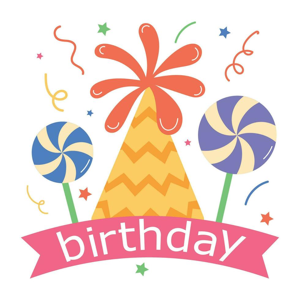 Trendy Birthday Concepts vector