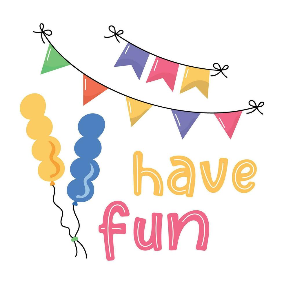 Trendy Party Decor vector