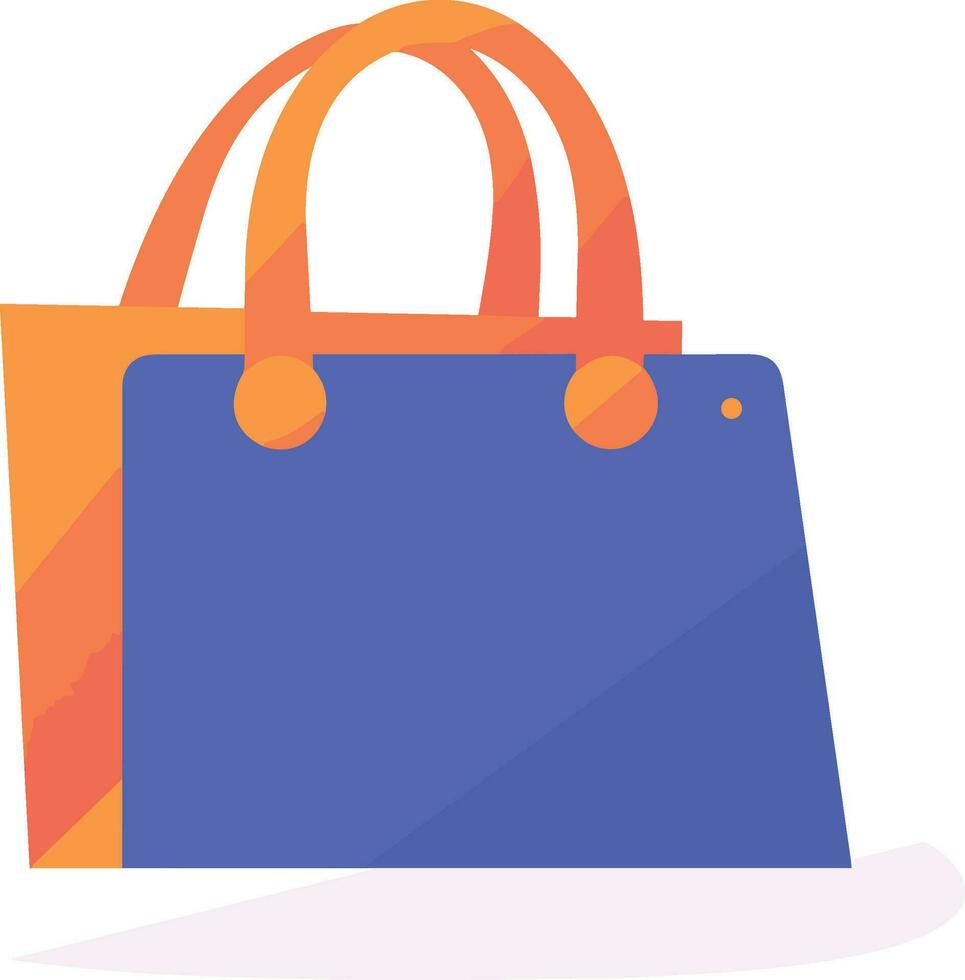 shopping bags in UX UI flat style vector