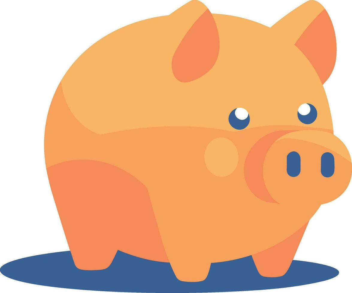 cerdito banco en ux ui plano estilo vector