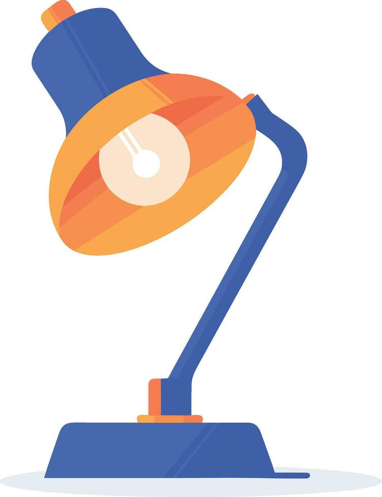 Lamp on office desk in UX UI flat style vector