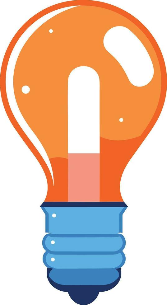 Light bulb and idea in UX UI flat style vector