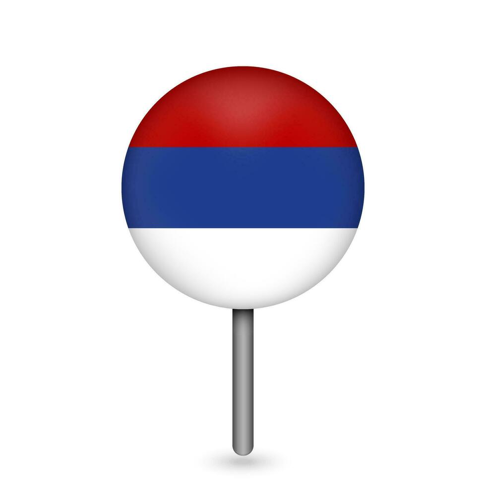Map pointer with Misiones Flag. Vector illustration.