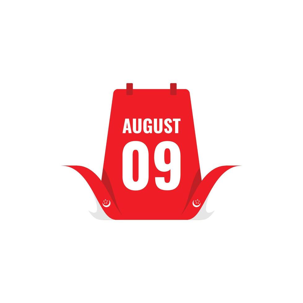Singapore Element Independence Day Illustration Design Vector