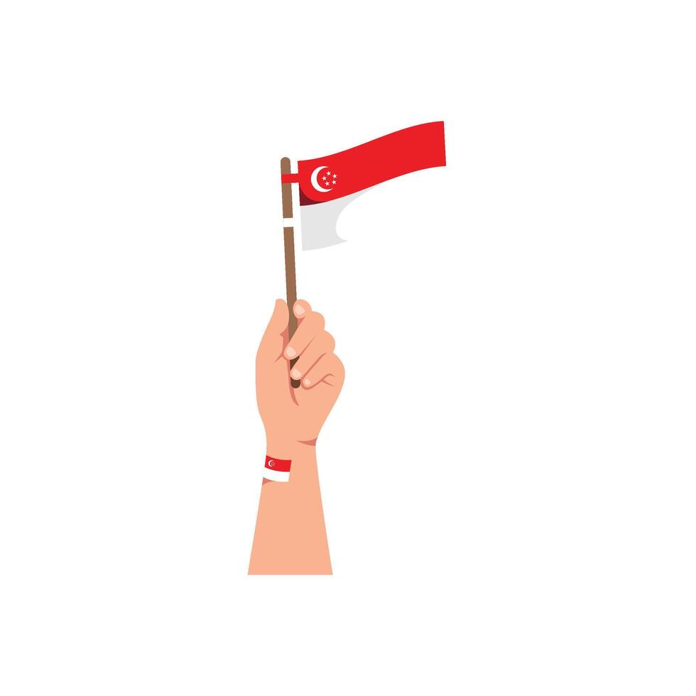 Singapore Element Independence Day Illustration Design Vector
