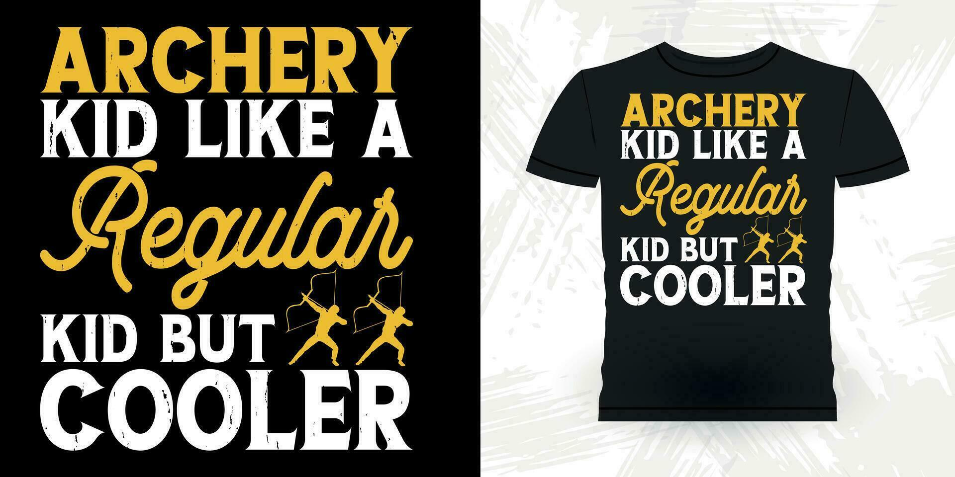 Father's Day Funny Archer Hunting Lover Vintage Archery T-shirt Design vector