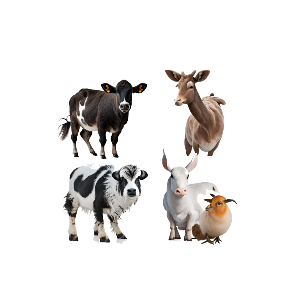 Cow calf transparent background generative with ai png