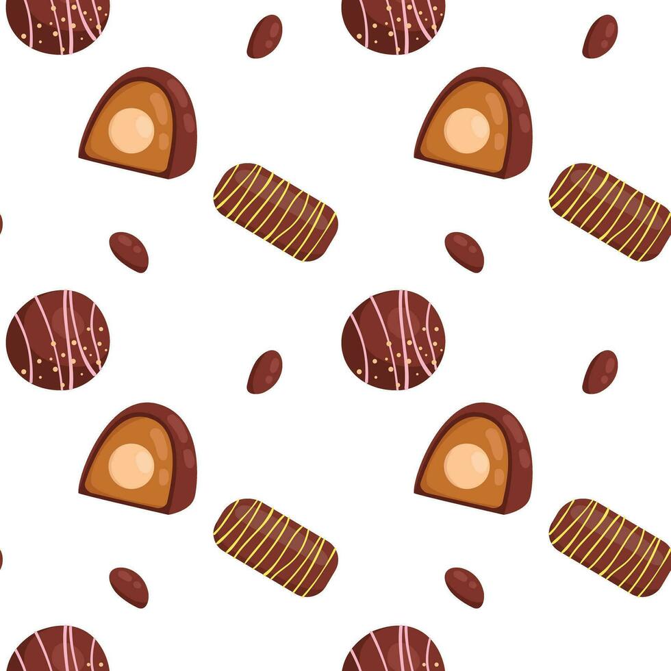 Vector pattern with chocolates