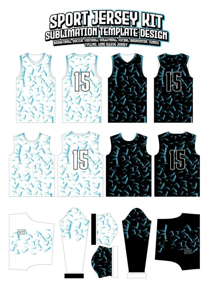 Abstract Seamless Arrow Jersey Design Sportswear Pattern Template vector