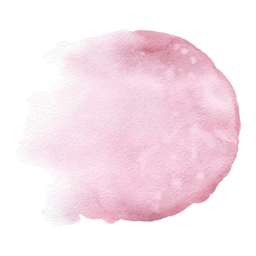 Abstract circle watercolor pink paint texture vector
