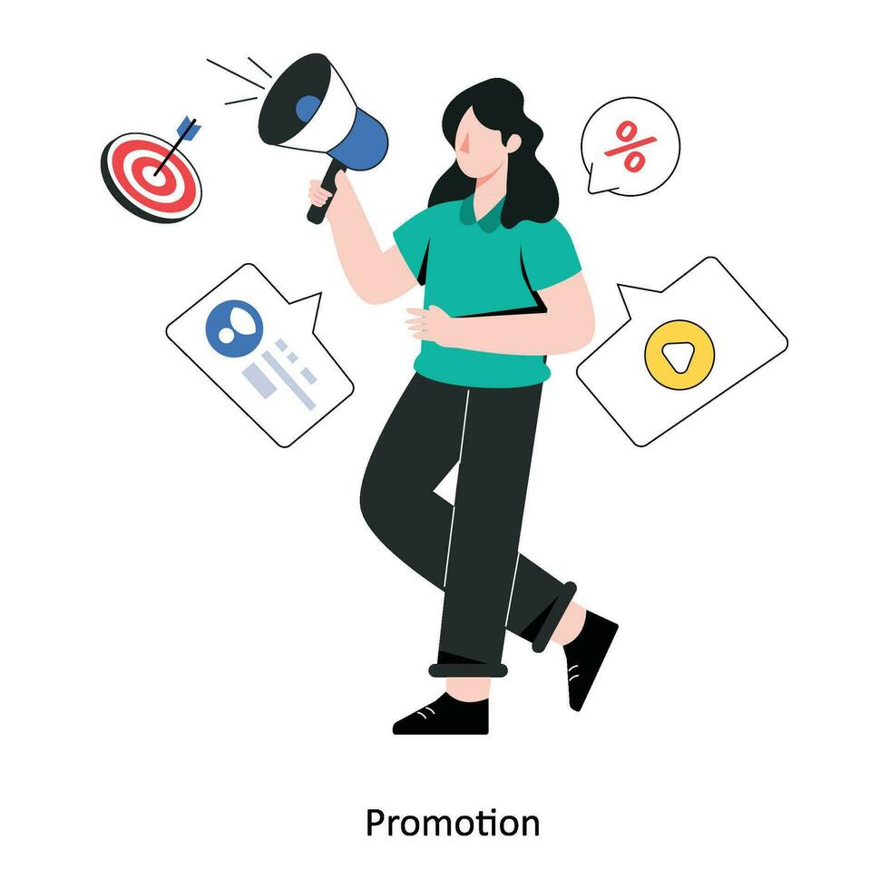 Promotion flat style design vector illustration. stock illustration