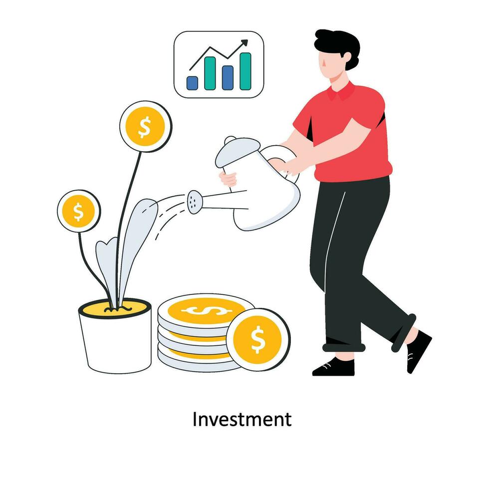 Investment  Flat Style Design Vector illustration. Stock illustration