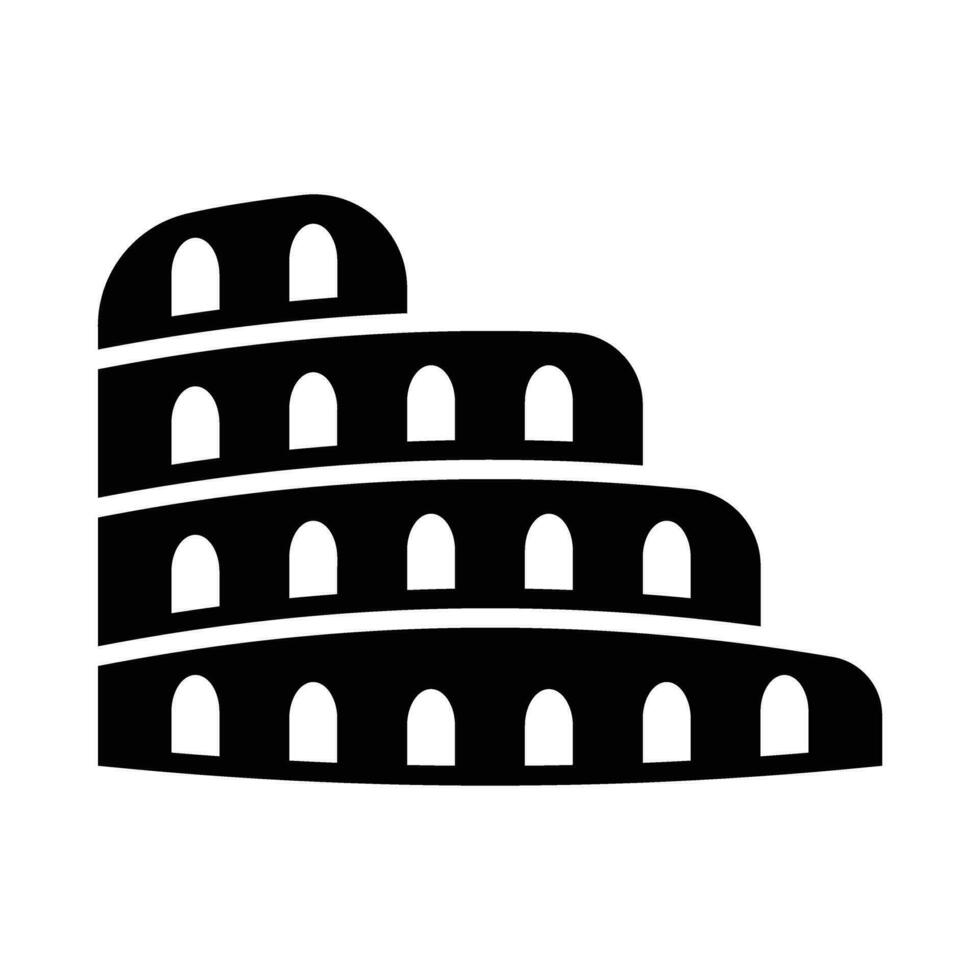 Colosseum Vector Glyph Icon For Personal And Commercial Use.