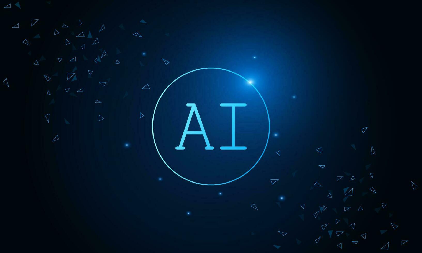 Artificial Intelligence ,AI chipset on circuit board, futuristic Technology Concept vector