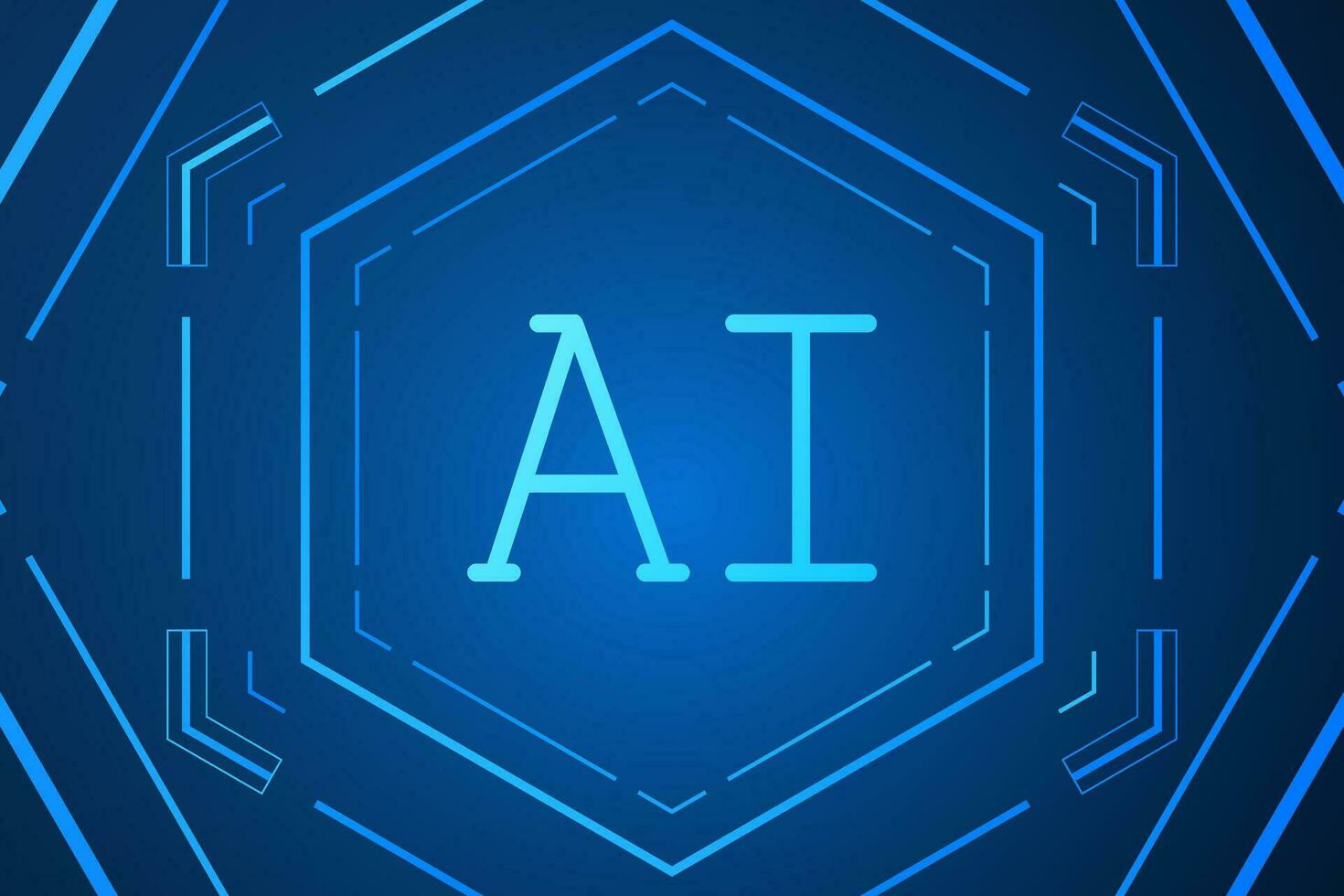 Artificial Intelligence ,AI chipset on circuit board, futuristic Technology Concept vector