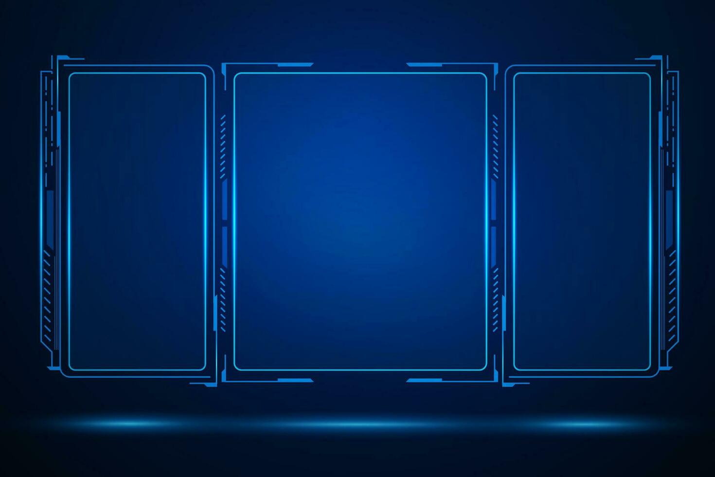 Sci fi futuristic user interface, HUD template frame design, Technology abstract background vector