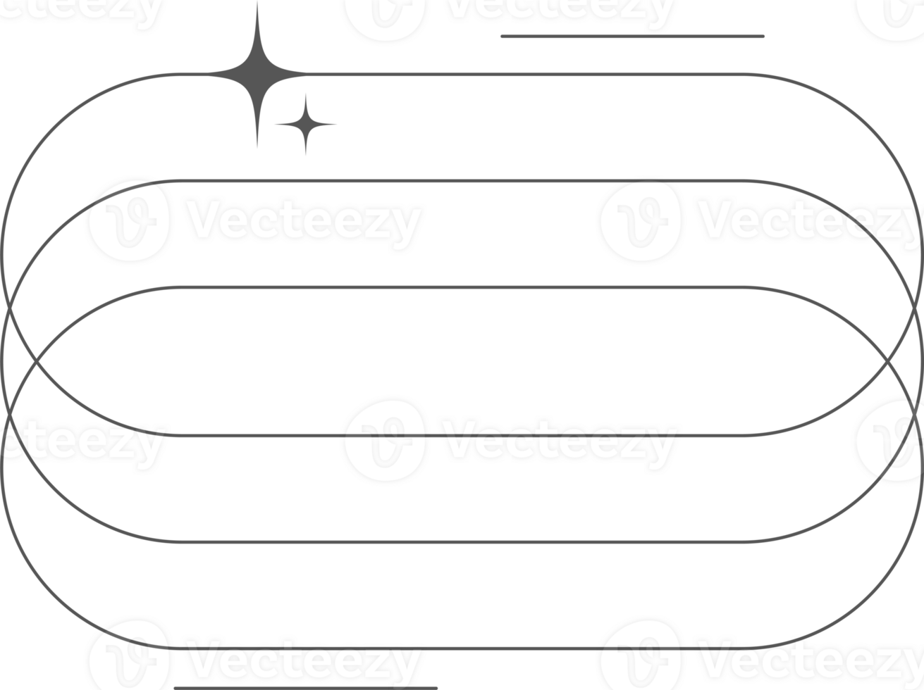 estetico telaio forma. schema minimo grafico elementi con stelle. astratto boho arco con brilla. di moda geometrico modello per manifesto e storia. png
