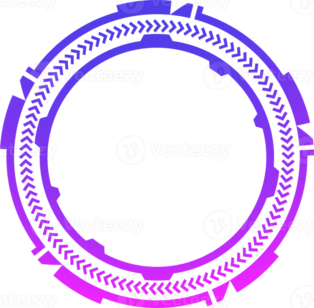 HUD futuristic element. Abstract optical neon aim. Circle geometric shape for virtual interface and games. Camera viewfinder for sniper weapon. png
