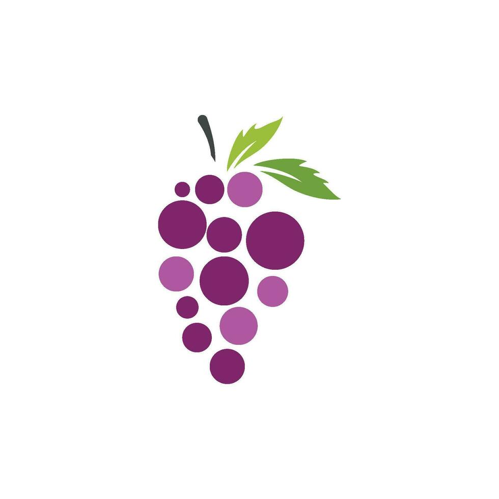 Diseño de ilustración de icono de vector de uva