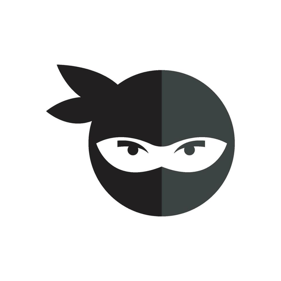 Ilustración de vector de icono ninja