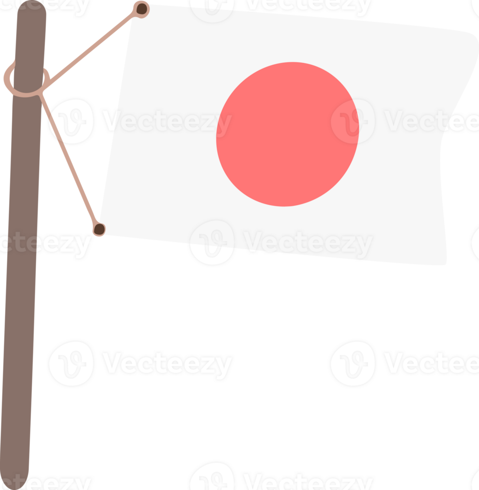 Japan flag doodle illustration png