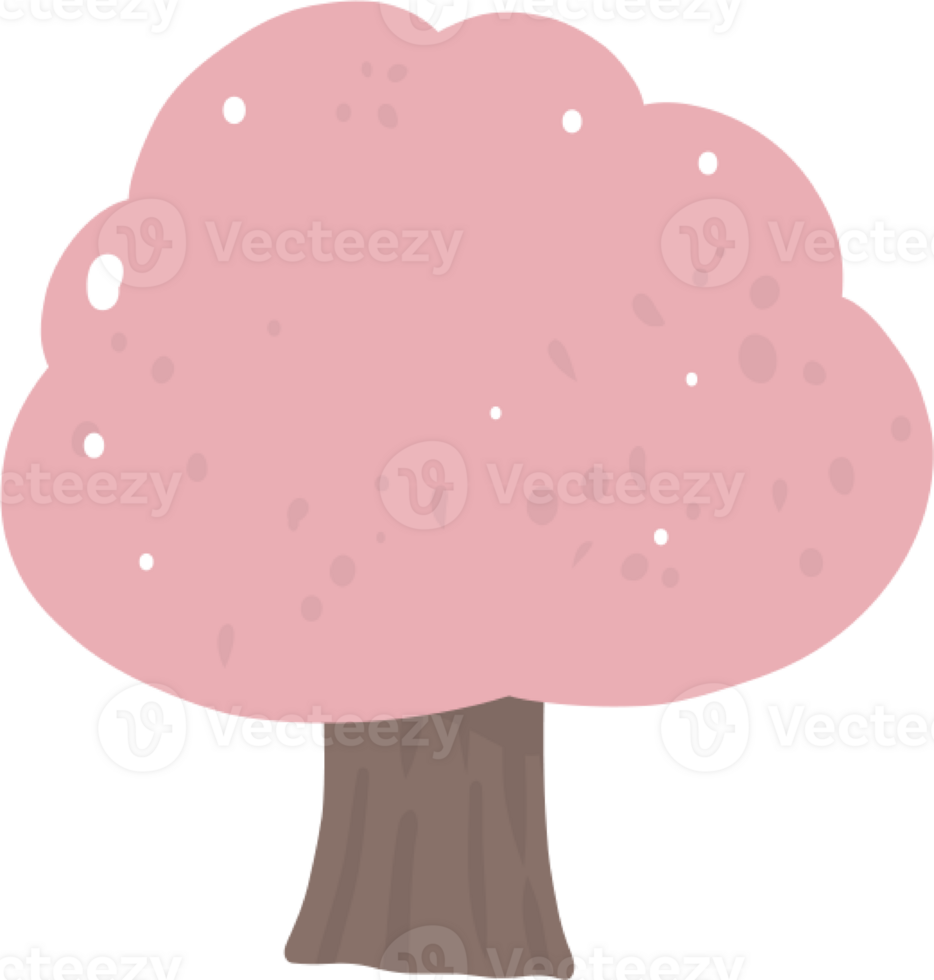 Japan Pink Sakura tree illustration png