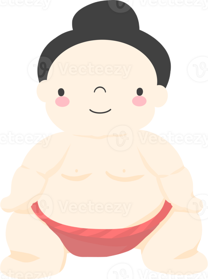 cute Japan Sumo illustration png