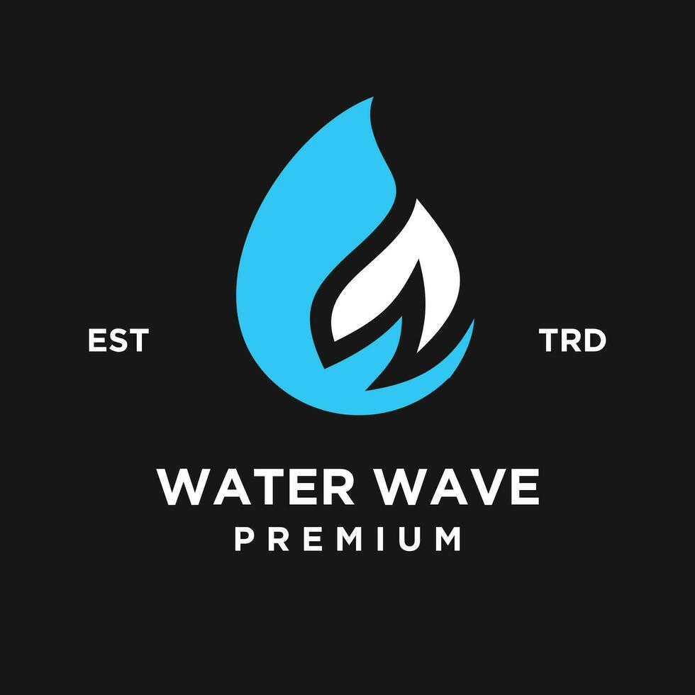 w letter water initial logo design template vector