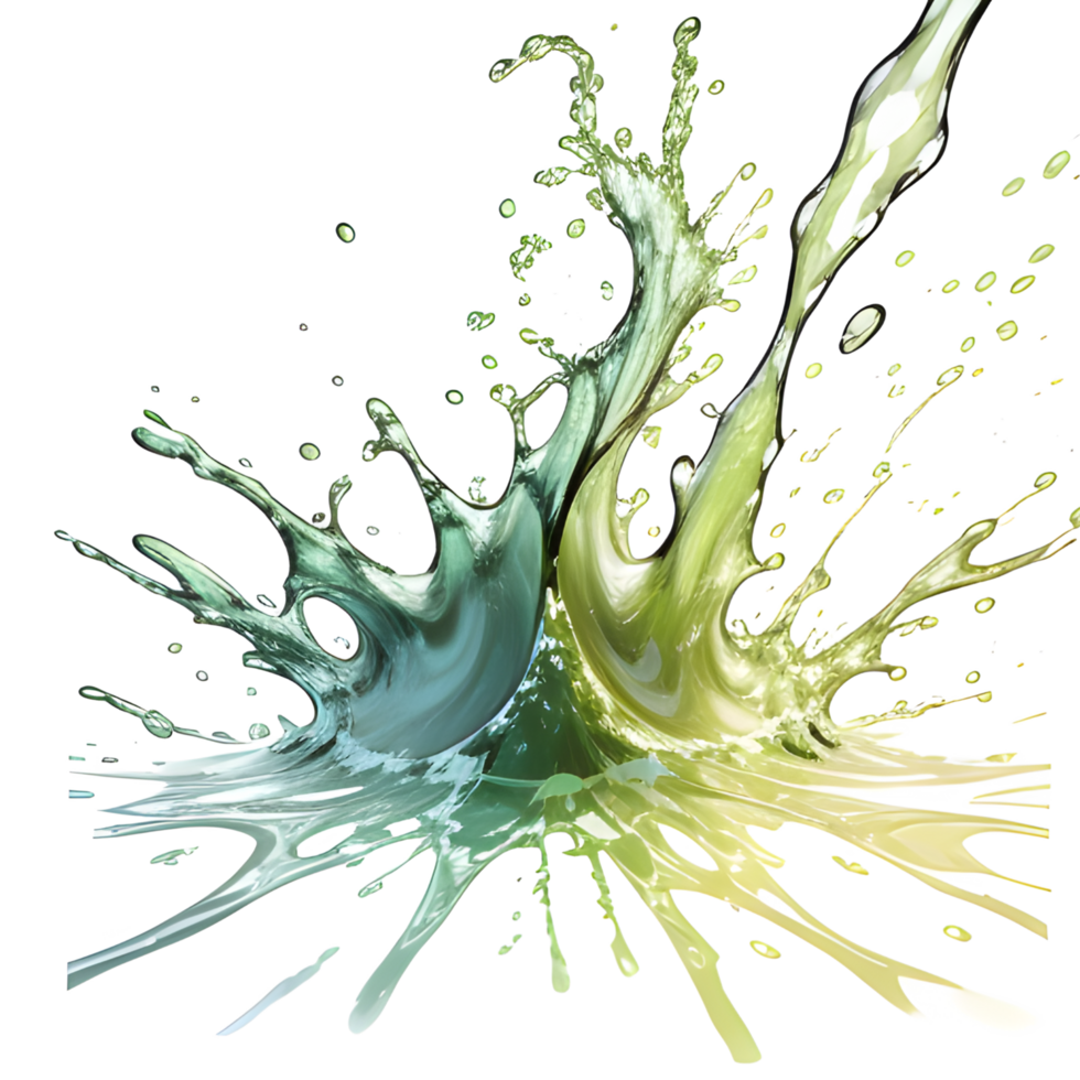 green splash ai generative png