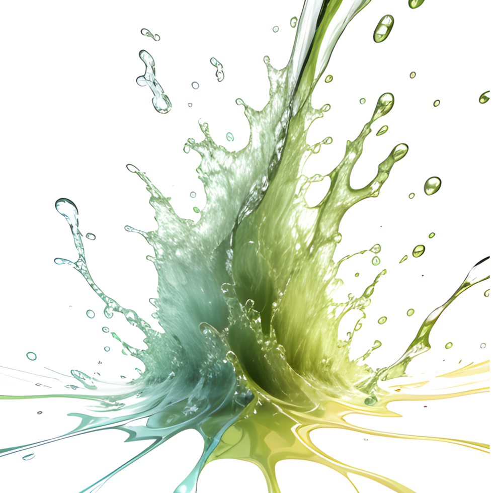 green splash ai generative png