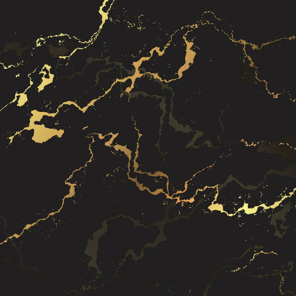 Luxury Black and Gold Abstract Fluid Art Painting vector
