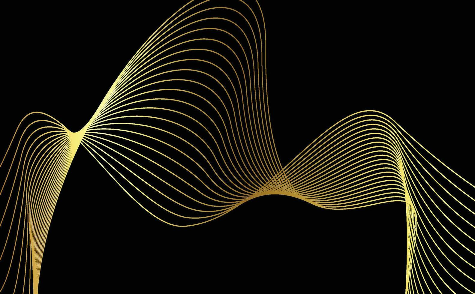 Modern trending abstract black background with curving bright full color ribbon of liquid paint. Template for design presentation, flyer, card, web page. Vector illustration EPS10