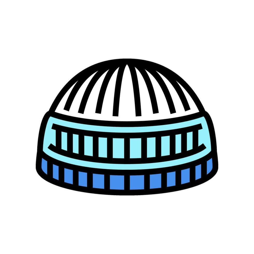 muslim prayer cap kufi color icon vector illustration