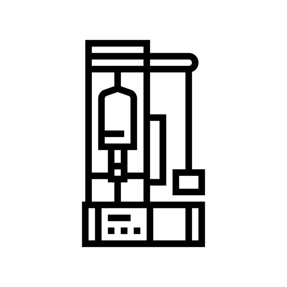 creep testing materials engineering line icon vector illustration