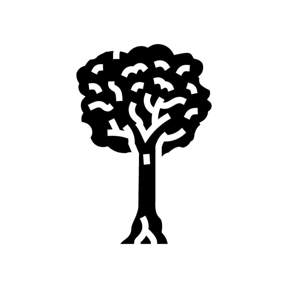 pino de Nueva Zelanda selva Amazonas glifo icono vector ilustración