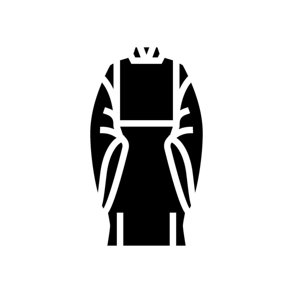 sintoísmo sacerdote túnica sintoísmo glifo icono vector ilustración