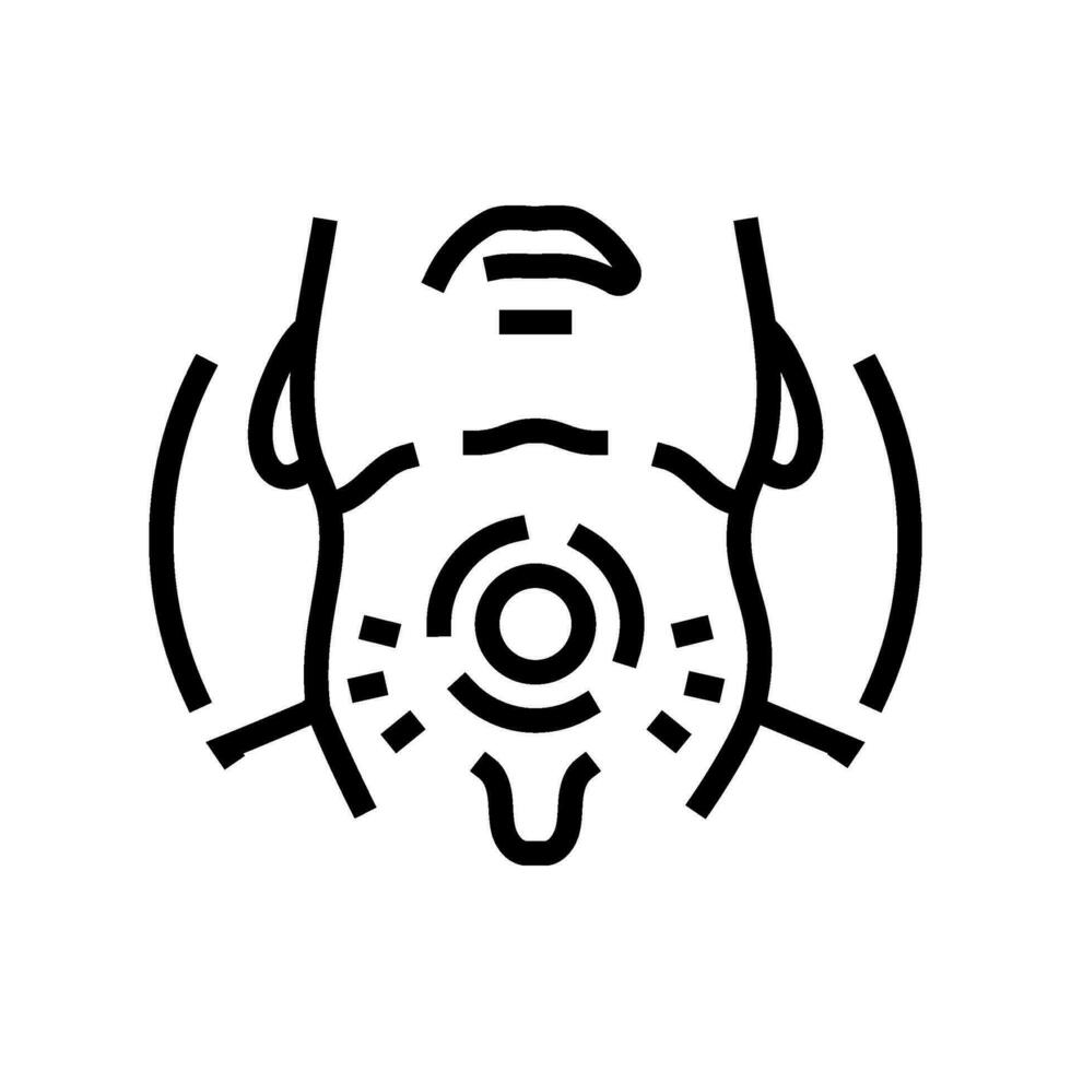 difficulty swallowing disease symptom line icon vector illustration