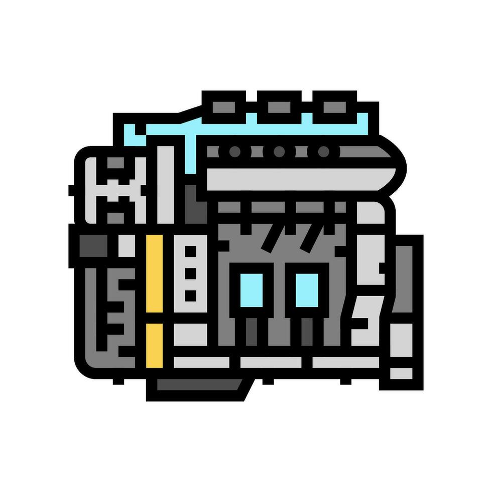 car engine car mechanic color icon vector illustration