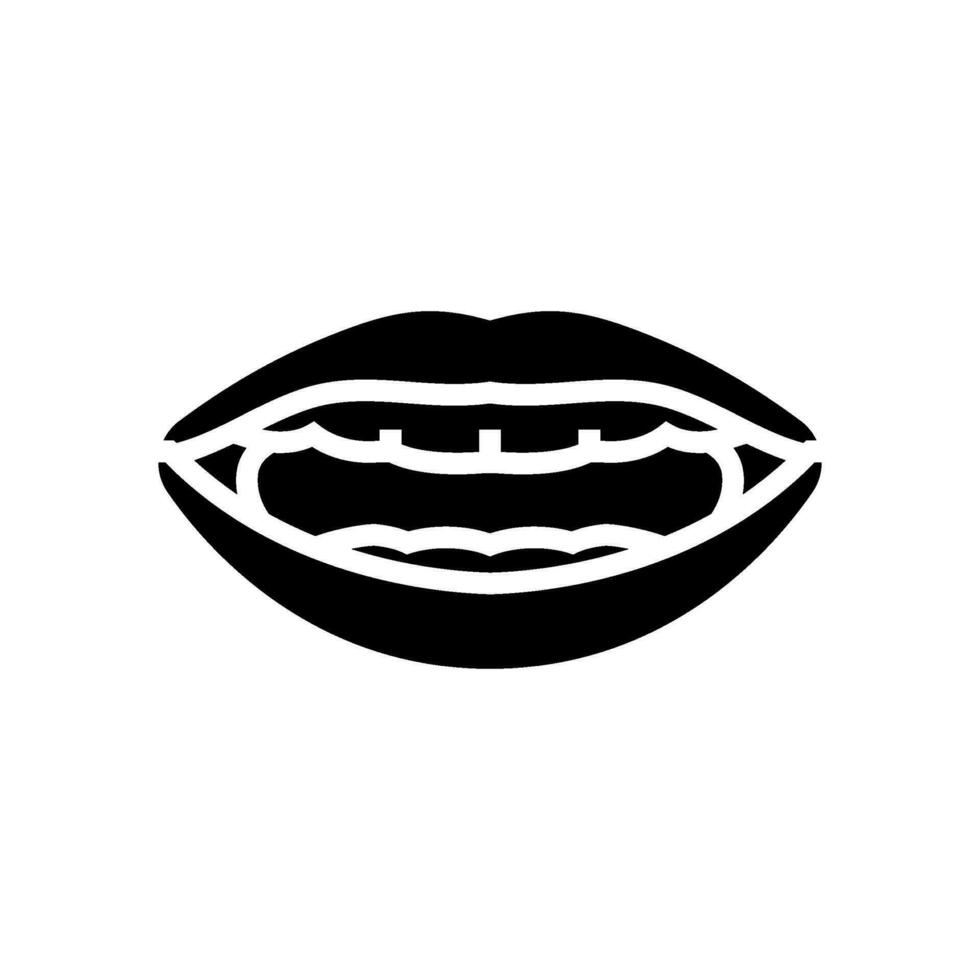 ch sh j letter mouth animate glyph icon vector illustration