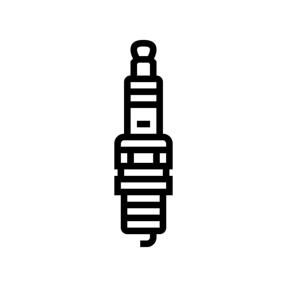 spark plug car mechanic line icon vector illustration