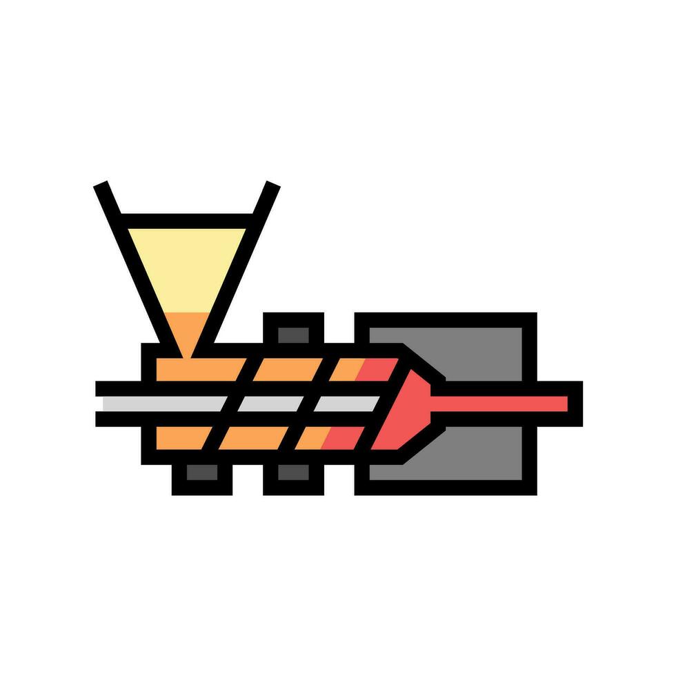 extrusion materials engineering color icon vector illustration