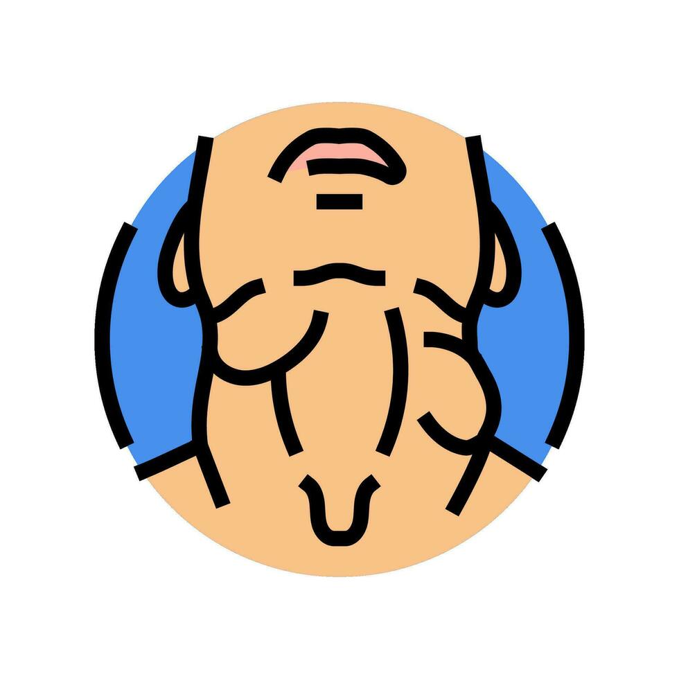 swollen lymph nodes disease symptom color icon vector illustration