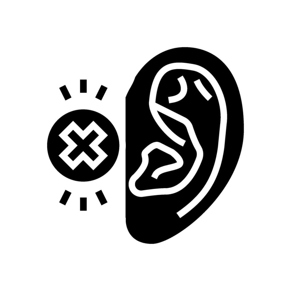 hearing loss audiologist doctor glyph icon vector illustration