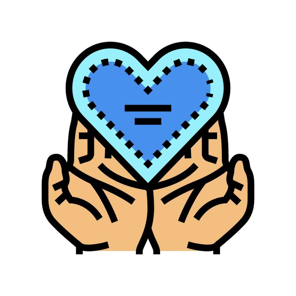 gratitude heart succes challenge color icon vector illustration