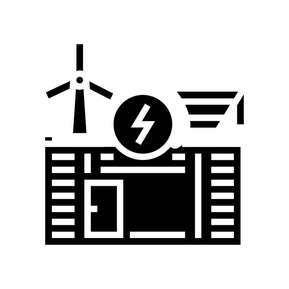 energy storage environmental glyph icon vector illustration