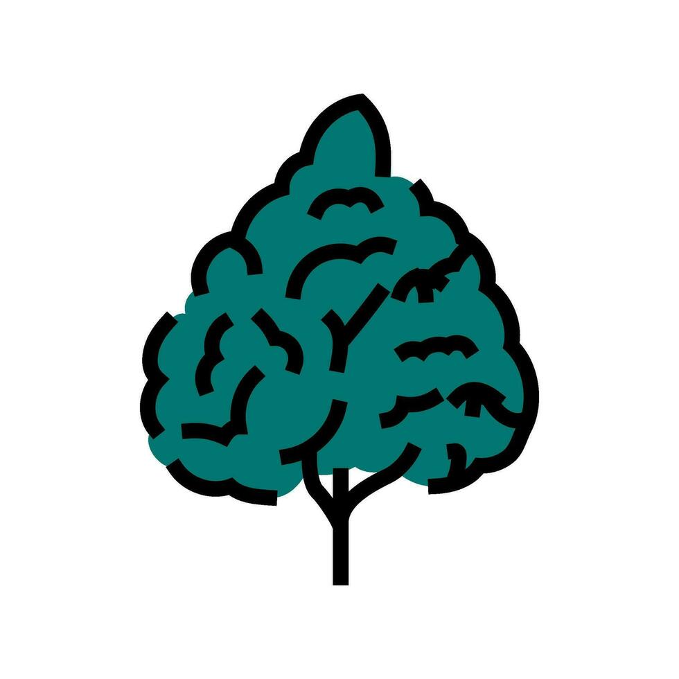 durian tree jungle amazon color icon vector illustration