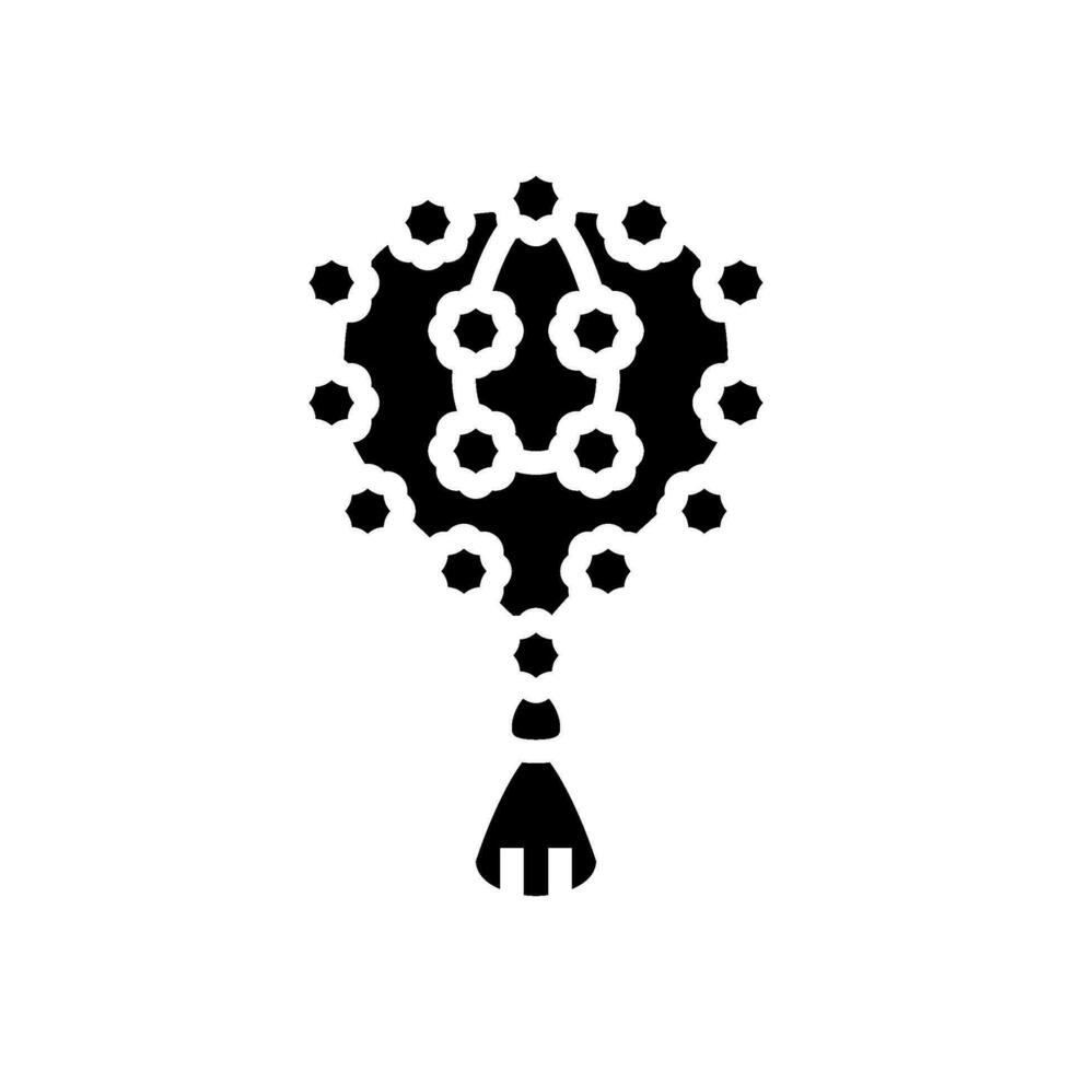 rudraksha beads glyph icon vector illustration