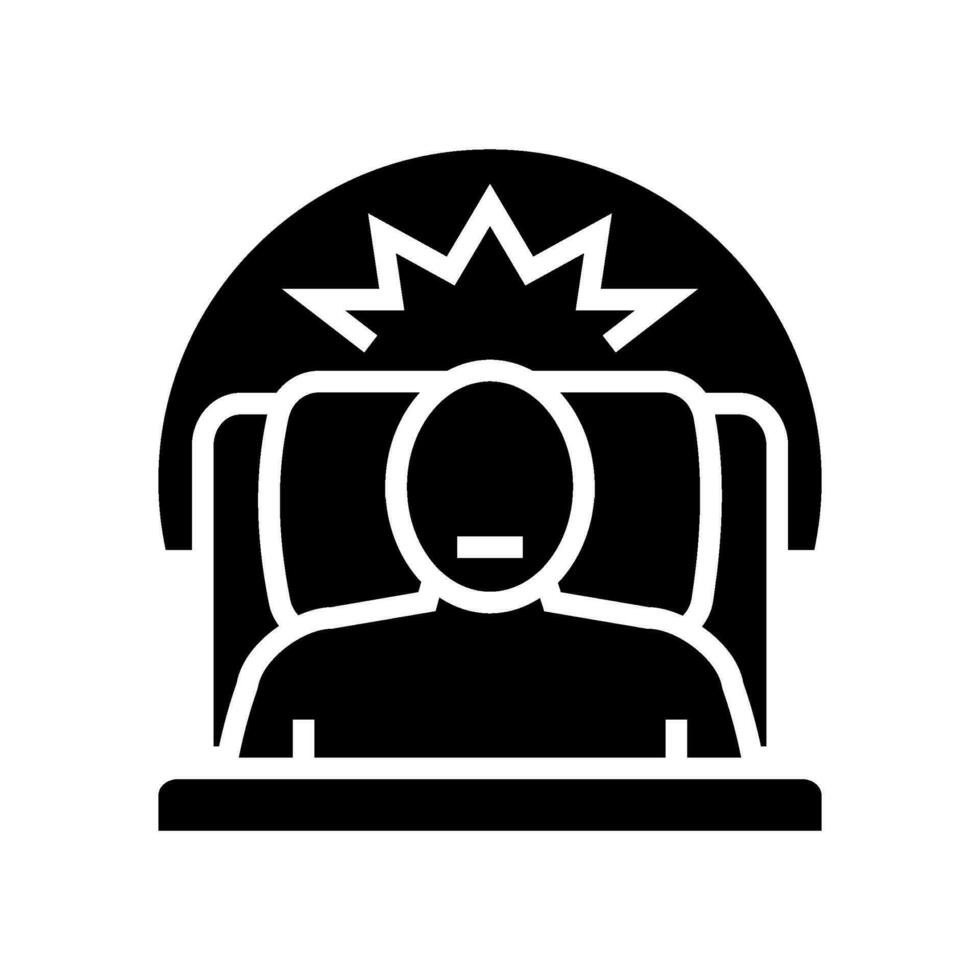 difficulty sleeping disease symptom glyph icon vector illustration