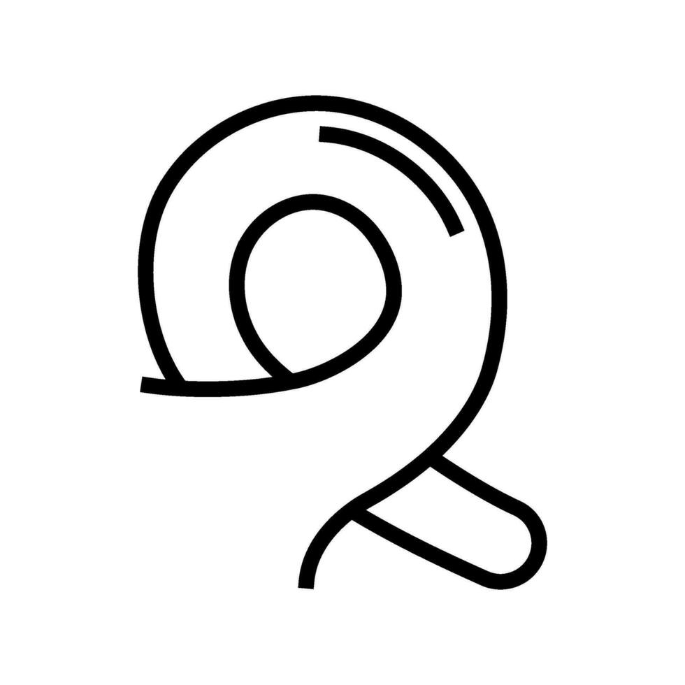curly tail pig line icon vector illustration